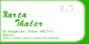marta thaler business card